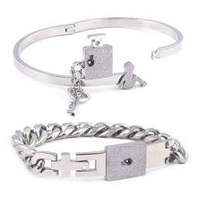 Noteful Love™ Couple Love Lock Bracelet & Key Set – Titanium Steel Matching Jewelry