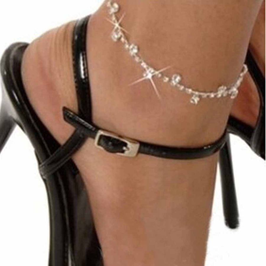 Noteful Love™ Water Drop Anklet – Silver Tassel Chain Jewelry