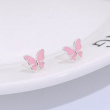 Noteful Love™ Butterfly Stud Earrings – 925 Sterling Silver Korean Style