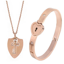 Noteful Love™ Couple Love Lock Bracelet & Key Set – Titanium Steel Matching Jewelry