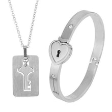 Noteful Love™ Couple Love Lock Bracelet & Key Set – Titanium Steel Matching Jewelry