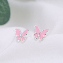 Noteful Love™ Butterfly Stud Earrings – 925 Sterling Silver Korean Style