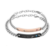Noteful Love™ King & Queen Couple Bracelets – Titanium Steel Charm Set