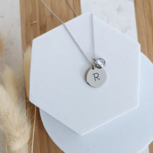 Noteful Love™ Birthstone Disc Necklace – Personalized Engraved Pendant