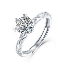 Noteful Love™ Moissanite Promise Ring – Silver Love & Commitment Ring