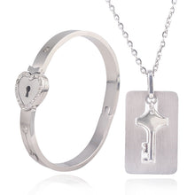 Noteful Love™ Couple Love Lock Bracelet & Key Set – Titanium Steel Matching Jewelry