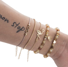 Noteful Love™ Stackable Beaded Bracelet Set – Heart & Floral Design