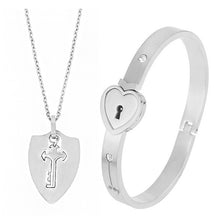 Noteful Love™ Couple Love Lock Bracelet & Key Set – Titanium Steel Matching Jewelry