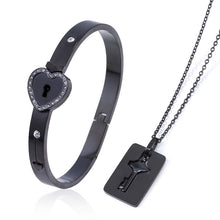 Noteful Love™ Couple Love Lock Bracelet & Key Set – Titanium Steel Matching Jewelry