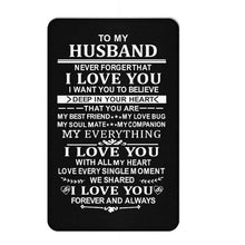 Noteful Love™ Personalized Wallet Card – Custom Engraved Stainless Steel Love Note