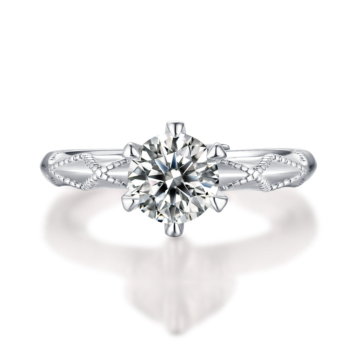Noteful Love™ Moissanite Promise Ring – Silver Love & Commitment Ring